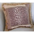 Luxurious Leopard Print Faux Suede Pillow