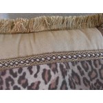 Luxurious Leopard Print Faux Suede Pillow