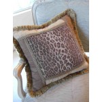 Luxurious Leopard Print Faux Suede Pillow