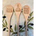 Greek Themed Engraved Wooden Spoon 